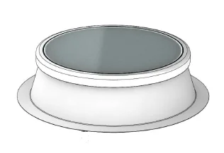 LAMILUX F100 3x klaas Ø100 K30 Kinnine. Ug=0,82W/m²K. 39dB. Valge PVC profiil.