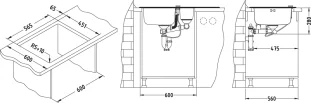 ALVEUS köögivalamu GLASSIX 20, 860x500mm, I, pööratav, roostevaba teras/punane klaas