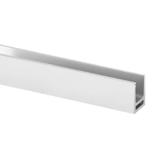 QRAIL Easy Glass Hybrid, base shoe, top mount,L=5000 mm, aluminium, matt silver, anodized 25µm