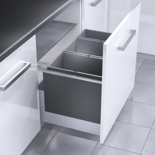 HAILO CARGO TRIPLE XL 800 prügikastisüsteem ülaplaadiga 28L/28L/18L , K402,S420, tumehall