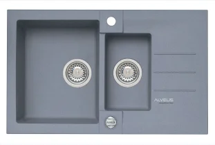 ALVEUS köögivalamu ROCK 70, 780x480mm, I, graniit, steel-G04M