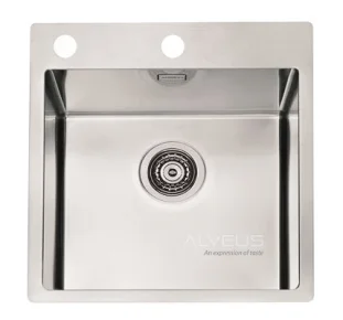 ALVEUS köögivalamu PURE 20, 465x525mm, F/S, roostevaba teras, satiin