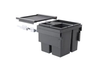 HAILO CARGO SYNCRO prügikastisüsteem 500mm 18L/13L/13L ülaplaadiga, K424,S400,L468, tumehall