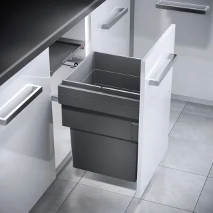 HAILO CARGO SYNCRO prügikastisüsteem 450mm 55L ülaplaadiga, K544,S400,L418, tumehall