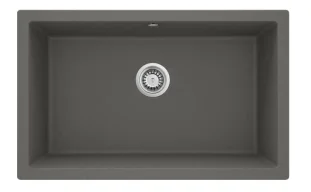 DEANTE valamu CORDA, 800x500x204mm, pealt või alt paigaldatav, kivi, Metallic Graphite
