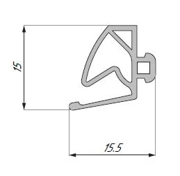 CDA tihend FR-UO4GR lengitihen hall EPDM L=2510mm