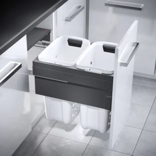 HAILO pesukorvide süsteem 450mm antratsiit ,2x33L ,490x320x620mm,raam+siinid