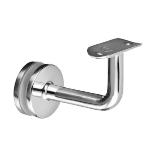 QRAIL käsipuu kinniti MOD0117 klaasile kumera tallaga Ø 42,4mm AISI316 poleeritud