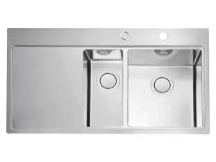 ALVEUS köögivalamu PURE 60 UP parem, 980x525mm, F/S, roostevaba teras, satiin