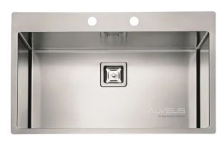 ALVEUS köögivalamu STYLUX 40, 790x510mm, F/S, roostevaba teras, satiin