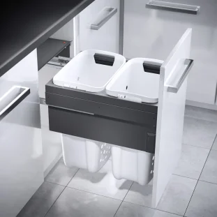 HAILO pesukorvide süsteem 450mm antratsiit ,2x33L ,490x320x620mm,raam+siinid