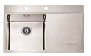 ALVEUS köögivalamu PURE 40 vasak, 790x525mm, F/S, roostevaba teras, satiin