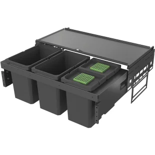 VAUTH-SAGEL ENVI Space prügisüsteem, L900mm, 2x22L/2x10L, tumehall