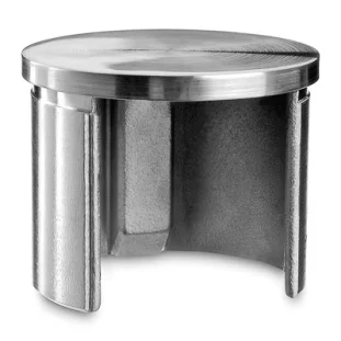QRAIL otsakate MOD6732 U-reelingule Ø 42,4mm AISI316 harjatud
