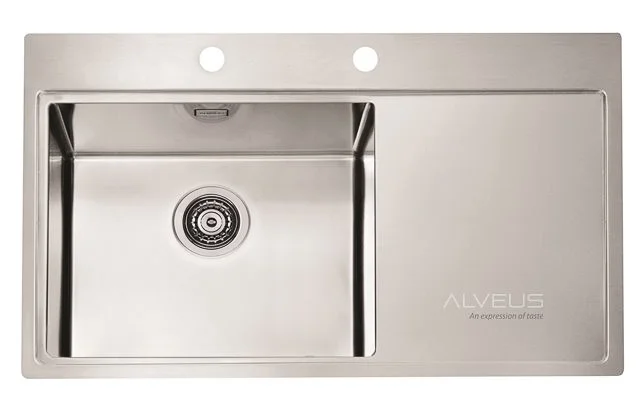 ALVEUS köögivalamu PURE 50 vasak, 860x525mm, F/S, roostevaba teras, satiin
