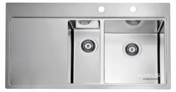 ALVEUS köögivalamu PURE 60 parem, 980x525mm, F/S, roostevaba teras, satiin