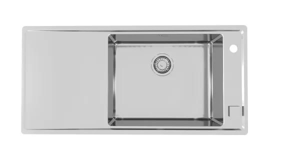 ALVEUS köögivalamu STRICTO 30, 980x472mm, parem, pealt paigaldatav (F/S), roostevaba teras, satiin