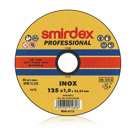 SMIRDEX metalli lõikeketas Inox professionaal 125x1mm