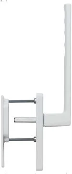 HOPPE HS Lükandukse link Toulon F9016 Valge 75-80mm /stift 10x40/ link ilma PZ avata + väljas süvistatav pesa.