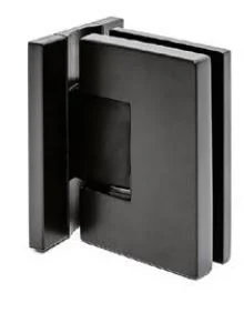 CDA hing klaas/sein 90° kahepoolse tallaga klaasile 6-8mm 45kg ukse L kuni 750mm reguleeritav must