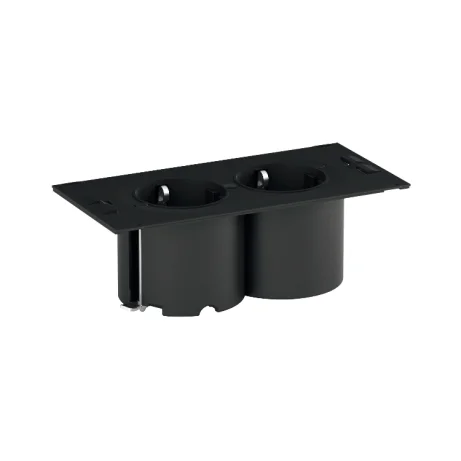 Pistikupesa Bachmann DUE 2xSchuko, must (ilma katteta)929.000