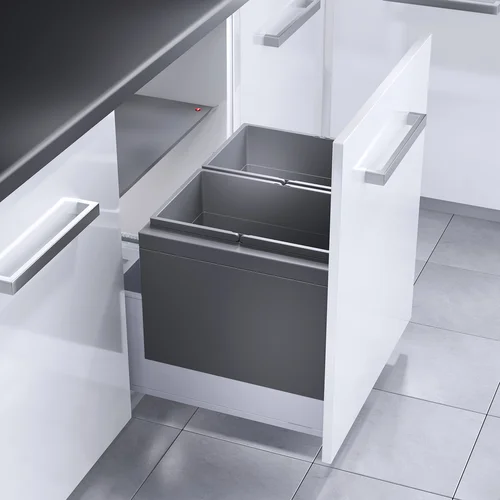HAILO CARGO TRIPLE XL 600 prügikastisüsteem ülaplaadiga 28L/28L , K402,S420, tumehall