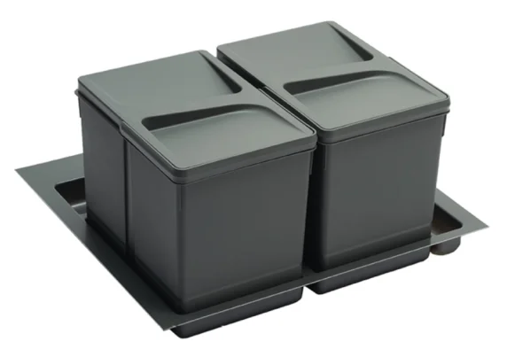 UNIONPLAST DUMSTER prügisüsteemi prügiämber 1x20L ilma kaaneta, K350/L217/P312mm, tumehall plastik