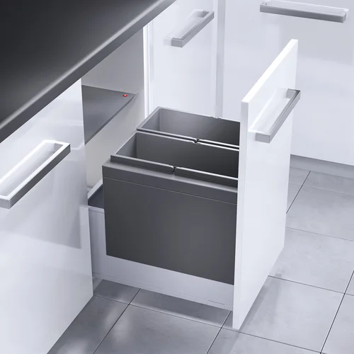 HAILO CARGO TRIPLE XL 450 prügikastisüsteem ülaplaadiga 18L/18L , K402,S420, tumehall