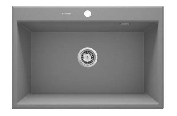 DEANTE valamu ERIDAN, 700x520x210mm, pealt paigaldatav, kivi, Metallic Grey