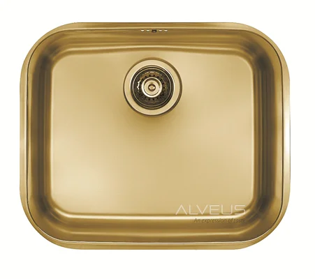 ALVEUS köögivalamu MONARCH VARIANT 10, 480x400x180mm, U, roostevaba teras, pronks