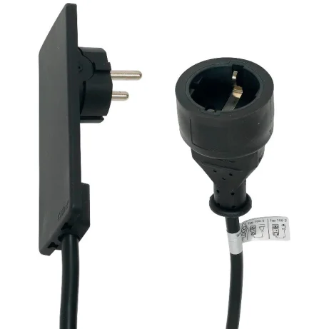SCH EVOline Plug pikendusjuhe 1,5m, must