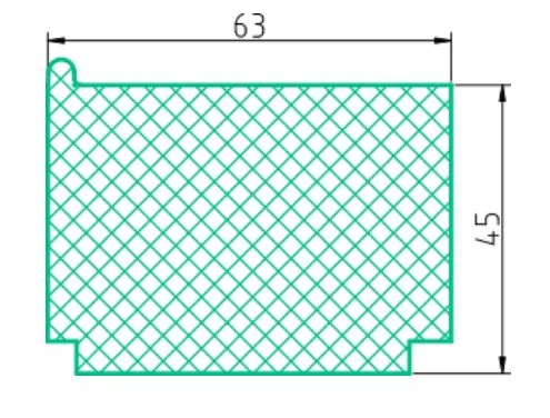 Termoprofiil VST, tapiga alusprofiil paigaldusprofiil 63x45x1180mm