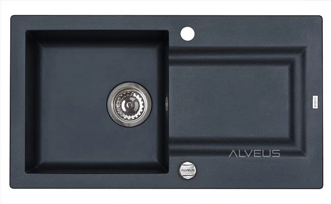 ALVEUS köögivalamu FALCON 30, 780x435mm, I, graniit, carbon-G91