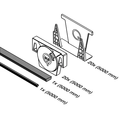 QRAIL EGS Smart tihendite komplekt klaasile 12,76-13,52mm pikkusele 25m