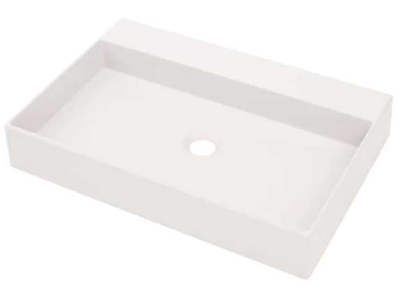 DEANTE vannitoavalamu CORREO, 400x400x100mm, tööpinnale paigaldadav, graniit, valge
