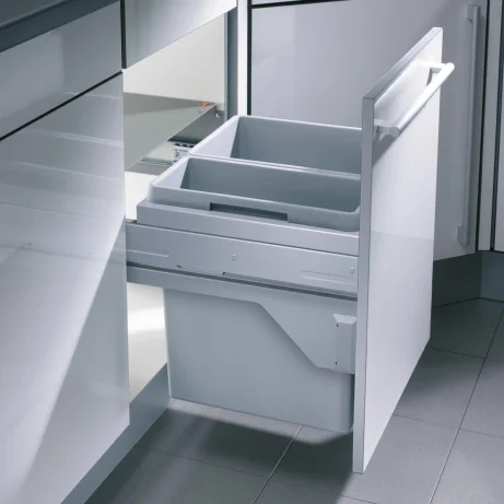HAILO Euro Cargo S 500 prügikastisüsteem 30L/19L+katteplaat metall, helehall
