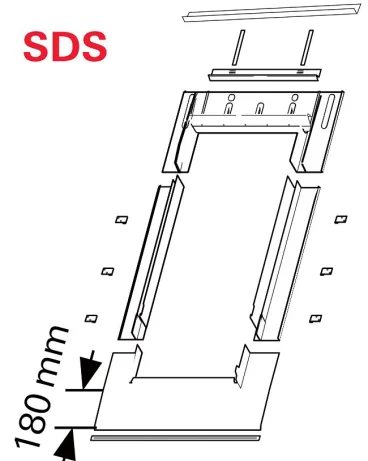 ROTO Katuseakna plekk EDS 065/140 Rx200, antratsiit - Sindelkatustele Designo akendele