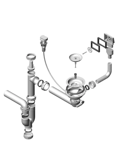 ALVEUS ühene sifoon, POP-UP, 3 1/2"