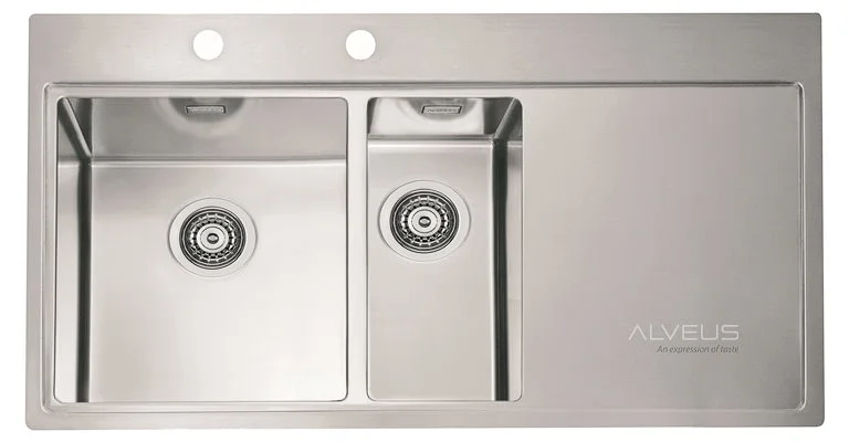 ALVEUS köögivalamu PURE 60 vasak, 980x525mm, F/S, roostevaba teras, satiin