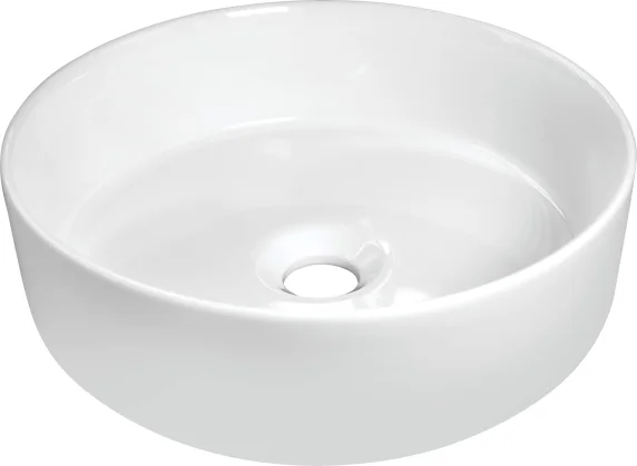 DEANTE vannitoavalamu SILIA, diameeter 360mm, kõrgus 120mm, tööpinnale paigaldadav, keraamiline, valge