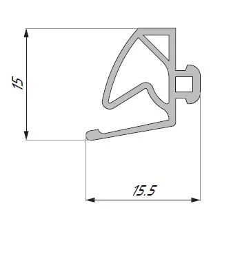 CDA tihend FR-UO4GR lengitihen hall EPDM L=3000mm
