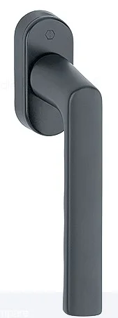 HOPPE aknakäepide "Hamburg" F9714 must matt 7/32-42mm + kruvid ( 0700L/U26) 90°