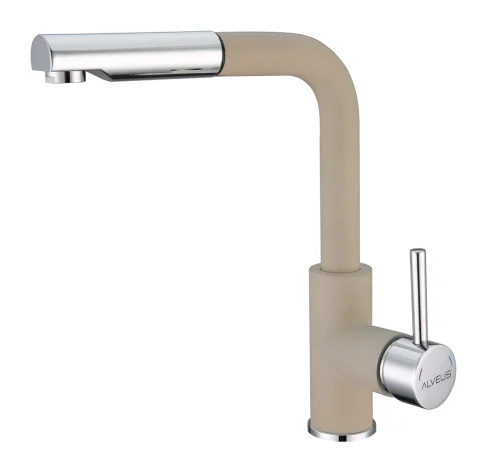 ALVEUS köögisegisti SIROS, väljatõmmatav, kroom/beige-G55