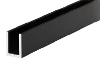 CDA U-profiil H-18,5mm L-15mm sisemõõt 10,2mm L-2300mm toon must