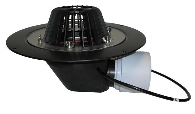 HL lamekatusekaev DN75/110mm, horisontaalne, küttekaabliga (10-30W,230V), surverõngaga ühendusega - HL64.1