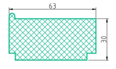 Termoprofiil VST, tapiga alusprofiil paigaldusprofiil 63x30x1180mm