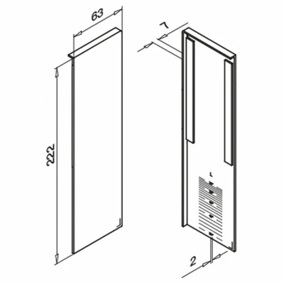 QRAIL EGS Pro profiili otsakate vasak MOD6736