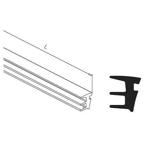 GF tihend klaasile 10-12,76mm erinevale U-liistule must l-100m