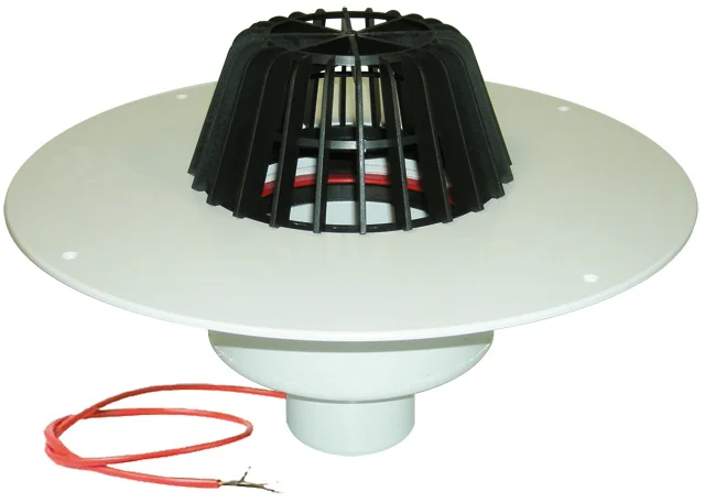 HL lamekatusekaev DN110mm, küttekaabliga (10-30W,230V), PVC-kraega - HL62.1P/1