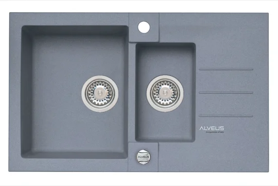 ALVEUS köögivalamu ROCK 70, 780x480mm, I, graniit, steel-G04M